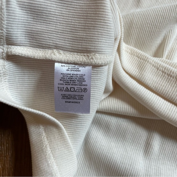 LOFT Cream Ribbed Turtleneck Top - Picture 5 of 8